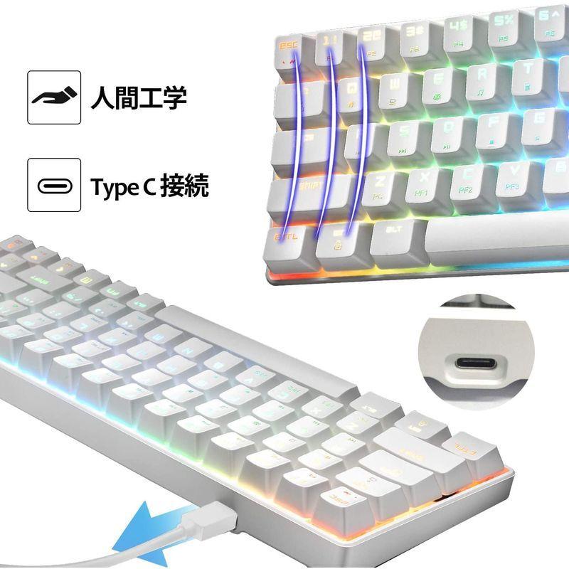 Urchoiceltd Mk68 18種類のrg ゲーム用キーボード 青軸68キー防衝突 英語配列 小型 メカニカル式 ゲーミングキーボード キーボード 史上一番安い Themtransit Com