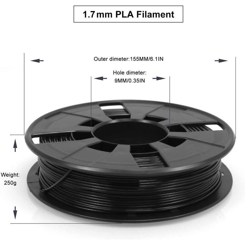 特価 3Dプリンター PLA フィラメント 3D印刷フィラメント ル 3Dプリンターおよび3Dペンに使用 寸法精度+ - 0.02mm 1kg シルクブラック mateo-appartement.de