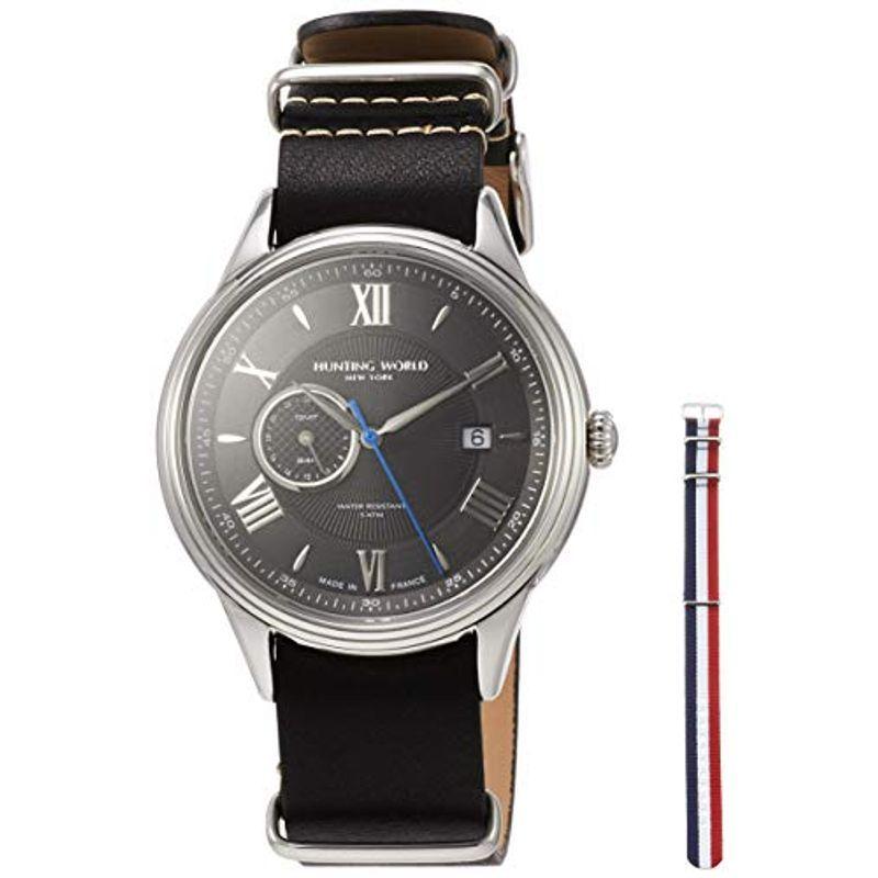2022新発 腕時計 ハンティングワールド HWG010SGY ブラック 正規輸入品 メンズ 腕時計