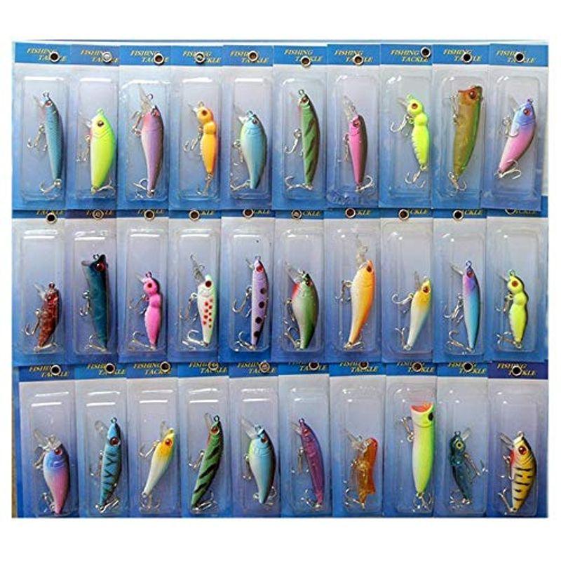 ミノー ホッパー ベイト ルアーセット 30個 セット バス トラウト 川 海 沼 湖 ルアー フィッシング 人気新品