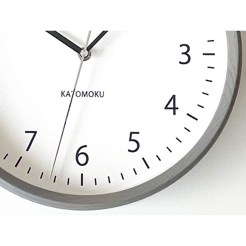 新しいブランド KATOMOKU muku round wall clock 4 グレー 電波時計 連続秒針 km-57GRC φ306mm  palettes-and-co.fr