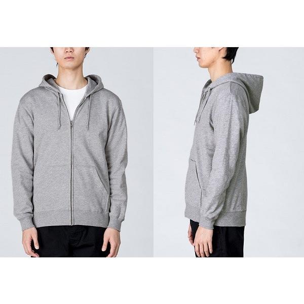 ジップアップ ライトパーカー 無地 (toms) 00217-MLZ WM-2XLサイズ