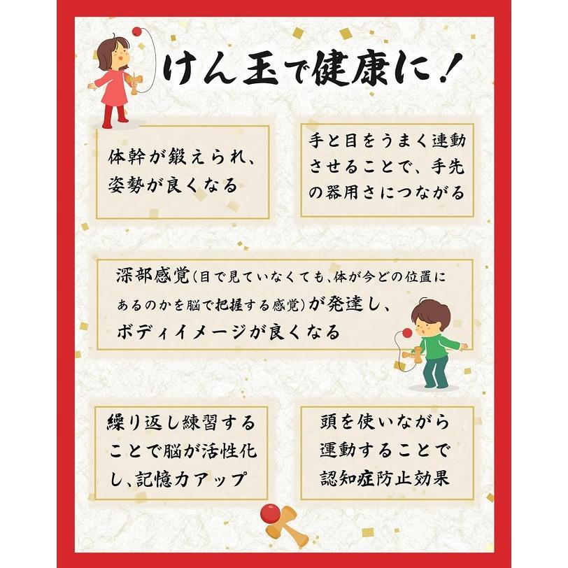 けん玉 名人 匠 赤 交換用ひも付 日本けん玉協会認定 検定 競技用 : MK