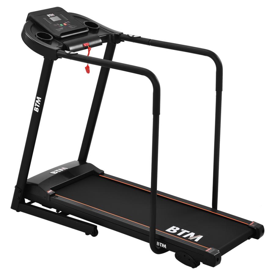 電動ランニングマシン ルームランナー 低床設計 MAX10km/h BTM 薄型 シンプル オシャレ ダイエット器具 有酸素運動 静音