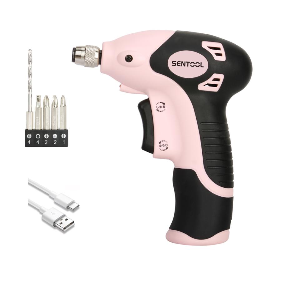 SENTOOL 電動ドリル さくら ホワイト 電動ドライバー 小型 3.6V SENTOOL 電動ドリル さくら ホワイト 電動ドライバー 小型 3.6V
