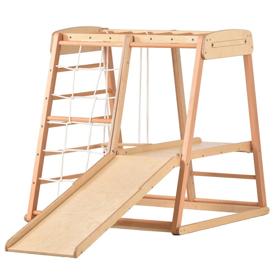 ジャングルジム　滑り台　室内　木製 大型遊具 天然木 室内ジム　遊具　室内遊具　すべり台　屋内　家庭用　子供レゼント