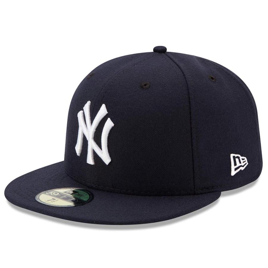 ヤンキース キャップ ニューエラ NEW ERA  MLB オーセンティック オンフィールド 59FIFTY ゲーム 平つば キャップ 特集｜mlbshop