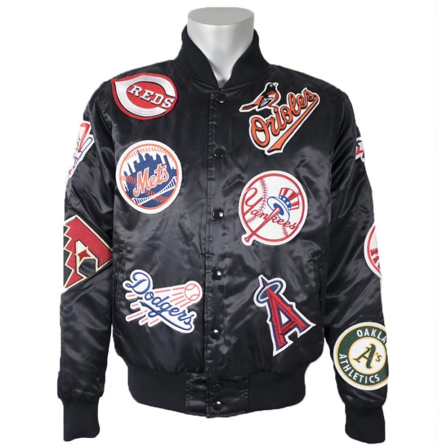 新品 マジェスティック サテンジャケット スタジャン 西武ライオンズ