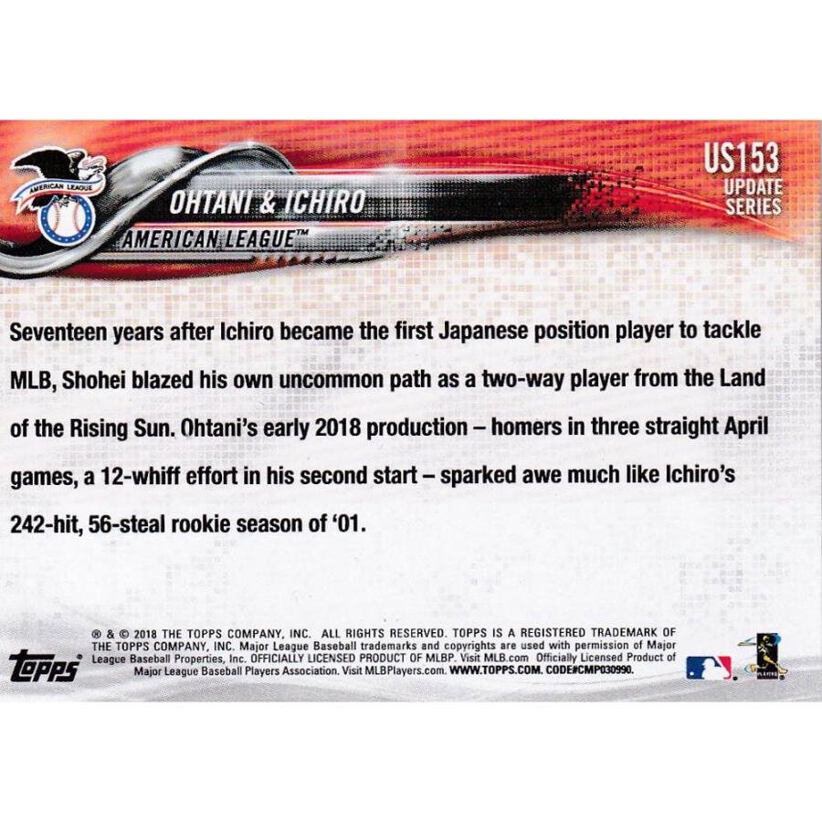 MLB イチロー/大谷翔平 マリナーズ/エンゼルス トレーディングカード 