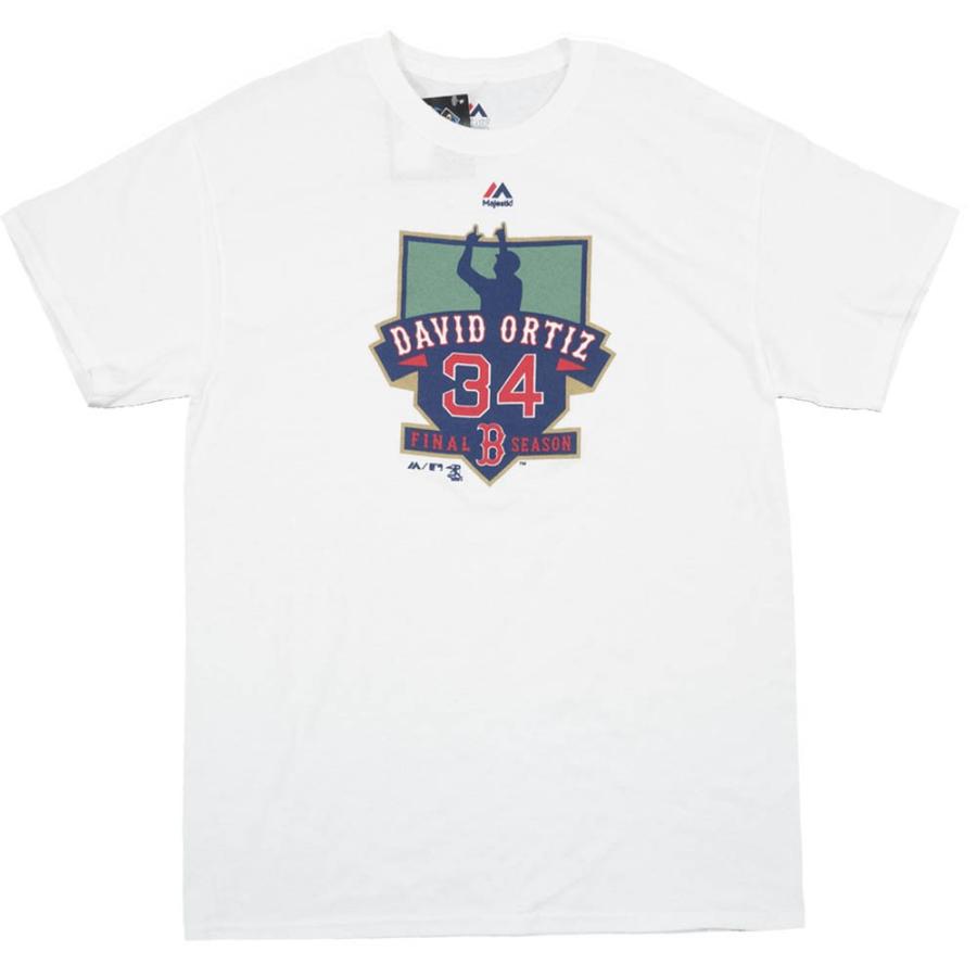 MLB デービッド・オルティス ボストン・レッドソックス Tシャツ Retirement Logo TShirt マジェスティック