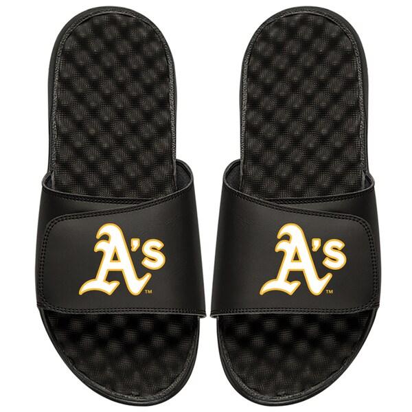 MLB オークランド・アスレチックス サンダル/シューズ Alternate Logo Slide Sandals ISlide ブラック｜mlbshop