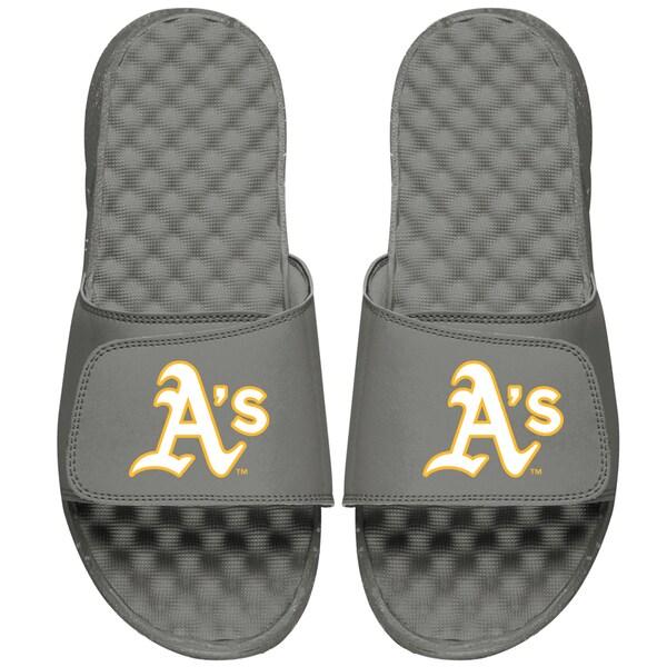 MLB オークランド・アスレチックス サンダル/シューズ Alternate Logo Slide Sandals ISlide グレー｜mlbshop