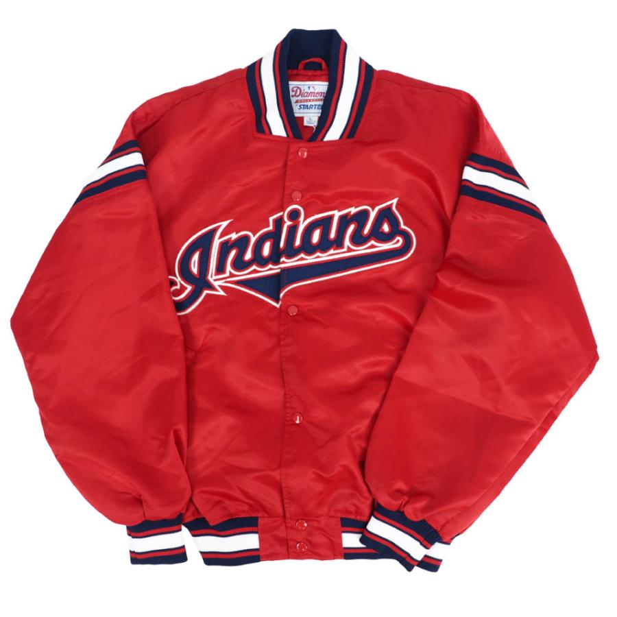 Mlb クリーブランド インディアンス ジャケット アウター クラシック ジャケット デッドストック クリーブランド インディアンス Starter レッド Mlb 09apl16 クラシック メンズファッション プロ野球メジャーリーグショップ