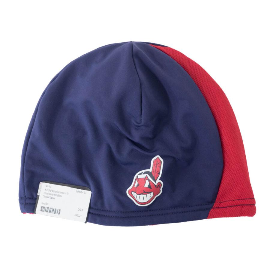 インディアンス ニットキャップ MLB ワフー酋長 ニューエラ Chiefs Wahoo NewEra Navy Red｜mlbshop