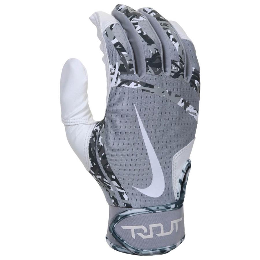 新品 ナイキ メンズ バッティンググローブ トラウト エリート グレー US:M NIKE（ナイキ） バッティンググローブ バッテ バッ手 両手 グレー