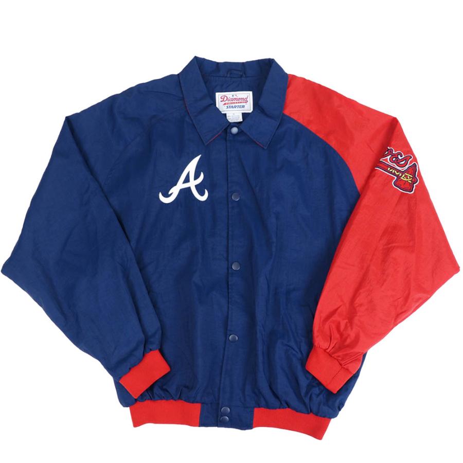 ブレーブス スタジャン MLB STARTER ネイビー レッド コーチジャケット  