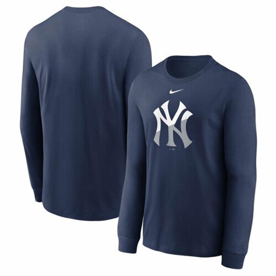 NIKE（ナイキ） ヤンキース MLB Tシャツ メンズ 長袖 ロンt ネイビー 