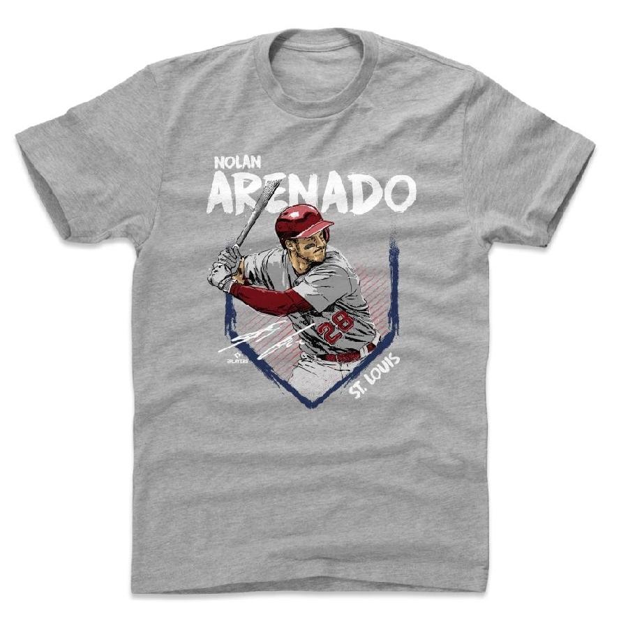 ノーラン・アレナド Tシャツ MLB カージナルス Base T-Shirt 500Level ヘザーグレー｜mlbshop