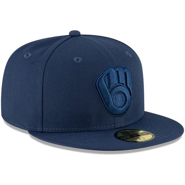 MLB ブリュワーズ ニューエラ キャップ オーシャンサイド Oceanside Tonal 59FIFTY Fitted Hat New Era ネイビー｜mlbshop｜03