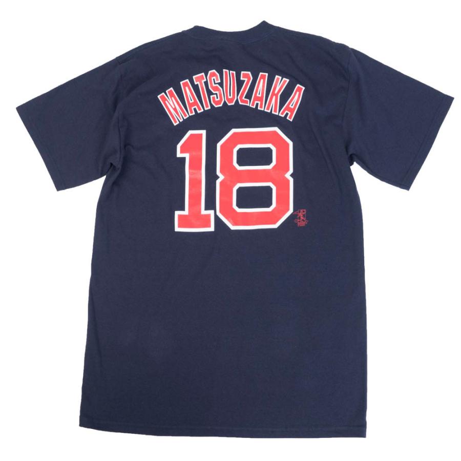 MLB 松坂 大輔 レッドソックス Tシャツ Player T-Shirt マジェスティック/Majestic ネイビー｜mlbshop