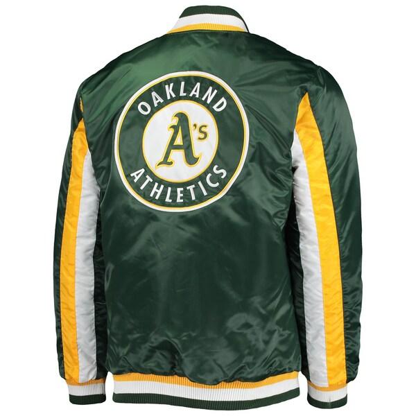 MLB アスレチックス ジャケット The Ace サテン スタジャン フル