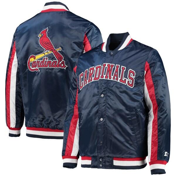 MLB カージナルス ジャケット The Ace サテン スタジャン フルスナップ