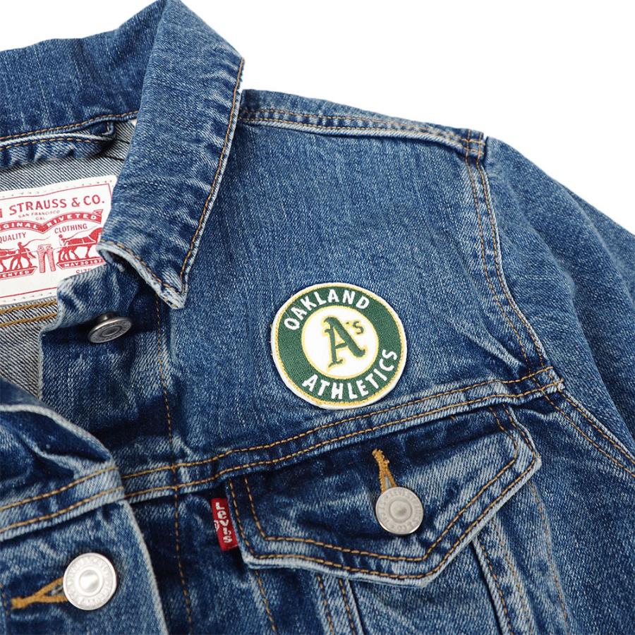 MLB アスレチックス ジャケット レディース ウーマンズ リーバイス デニム Levis インディゴ｜mlbshop｜05