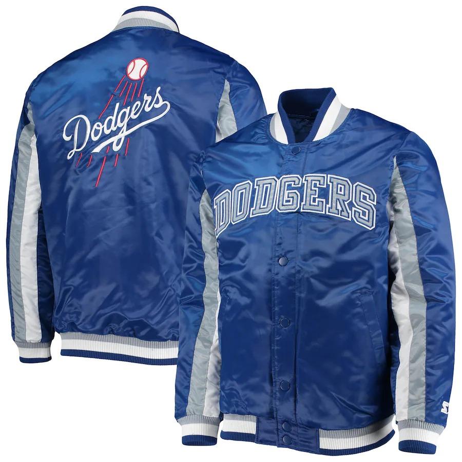 Dodgers サテン スタジャン 青 90s【STARTER】LA Dodgers スタジアム