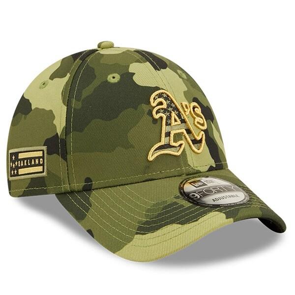 MLB アスレチックス キャップ 2022 アームドフォースデー Armed Forces Day 9FORTY スナップバック ニューエラ/New Era カモ｜mlbshop