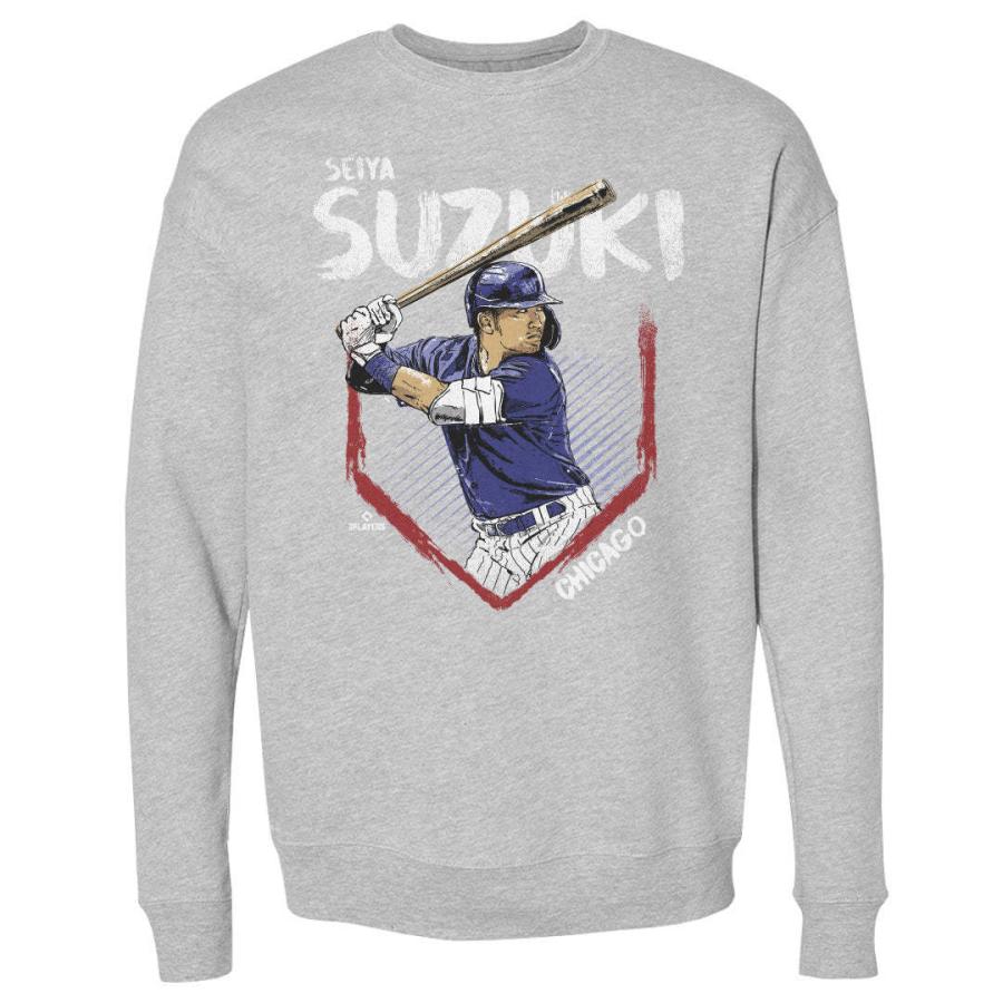 MLB 鈴木誠也 カブス スウェットシャツ Chicago C Base WHT トレーナー