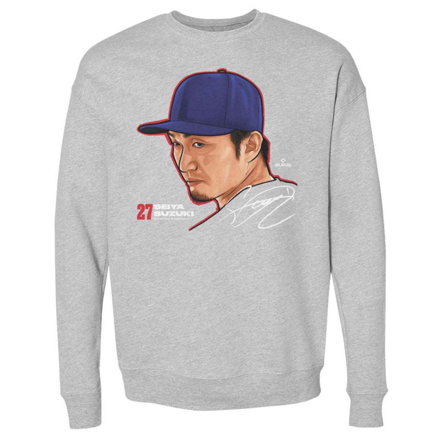 MLB 鈴木誠也 カブス スウェットシャツ Chicago C Profile WHT