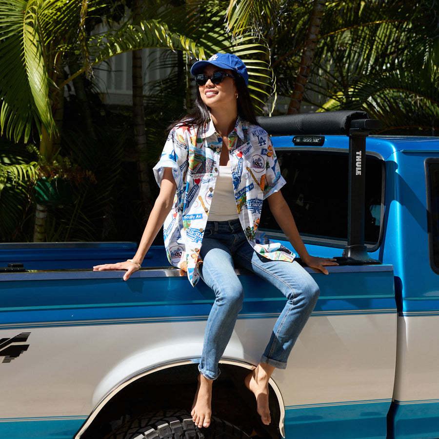 MLB ドジャース アロハシャツ ハワイアン Scenic Aloha Shirt MLB ドジャース アロハシャツ ハワイアン Scenic Aloha Shirt