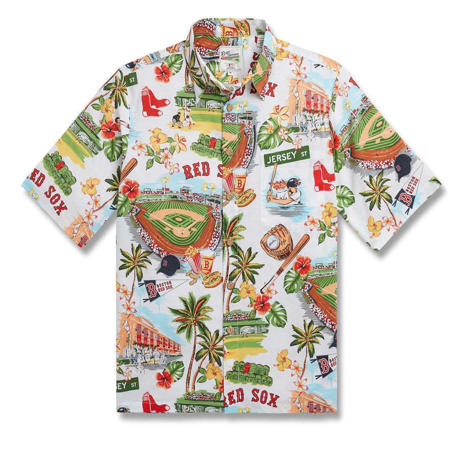 MLB レッドソックス アロハシャツ ハワイアン Scenic Aloha Shirt レインスプーナー Reyn Spooner｜mlbshop