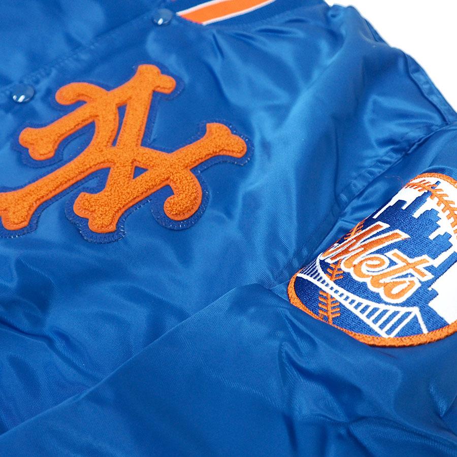 MLB メッツ ジャケット サテン ダイアモンドコレクション Jacket  デッドストック一点物 STARTER ロイヤル 2212msgの画像