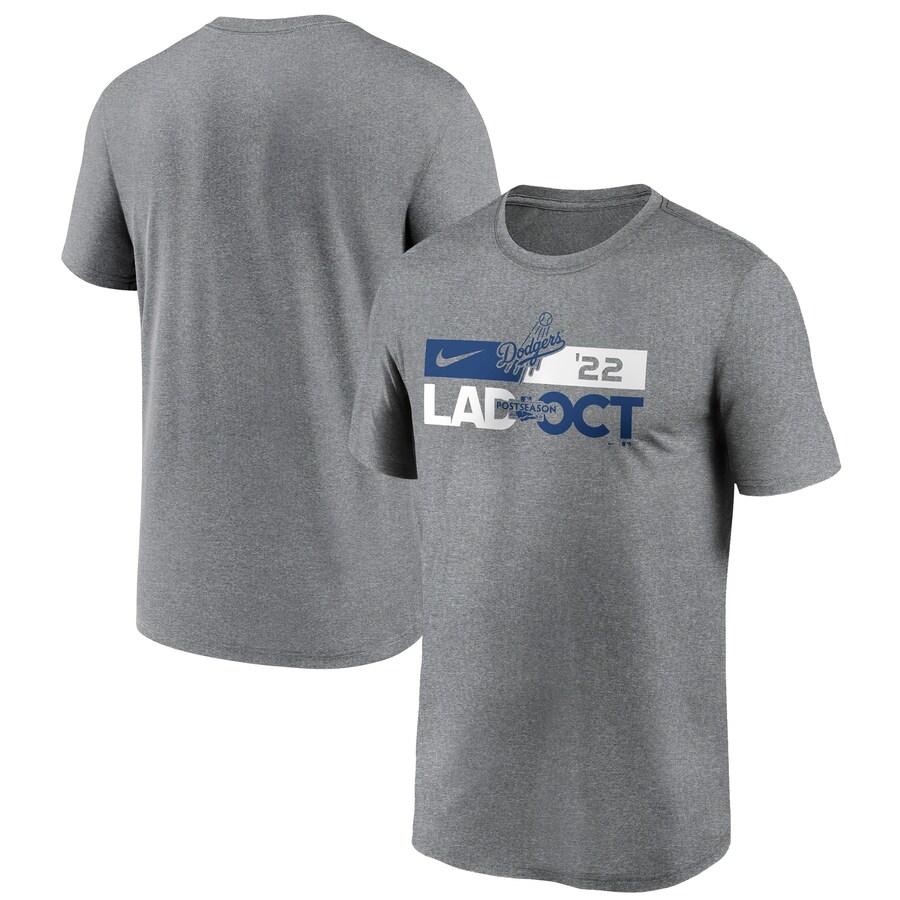 Stitches MLB ドジャース ベースボールシャツ チャコール XL NIKE（ナイキ） MLB ドジャース Tシャツ 2022 ポストシーズン T-Shirt