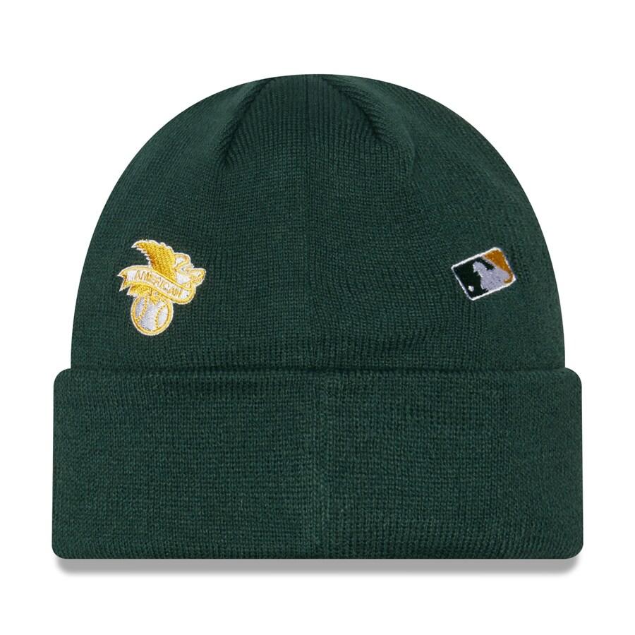 MLB アスレチックス ニットキャップ Identity Cuffed Knit Hat ニューエラ/New Era グリーン｜mlbshop｜02