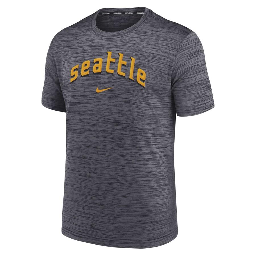 MLB マリナーズ Tシャツ 2023 シティーコネクト City Connect Velocity Practice Performance T-Shirt ナイキ/Nike ヘザーチャコール｜mlbshop｜02