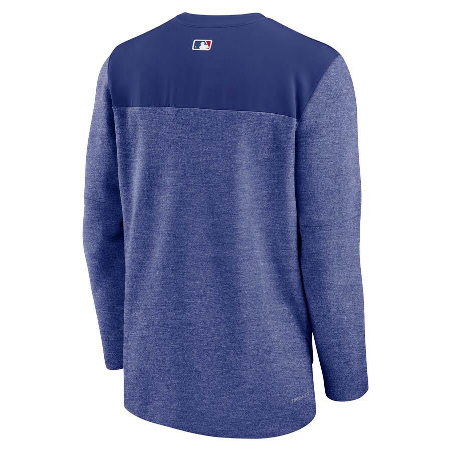 【美品】ドジャース ナイキ ハーフジップ ロングスリーブ トップ Lサイズ NIKE（ナイキ） MLB ドジャース Tシャツ ドライフィット ゲームタイム