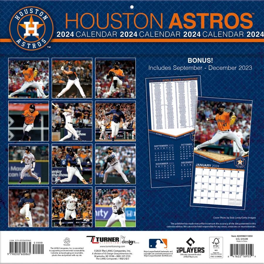 MLB アストロズ カレンダー 2024 Team 壁掛け Wall Calendar Turner｜mlbshop｜02