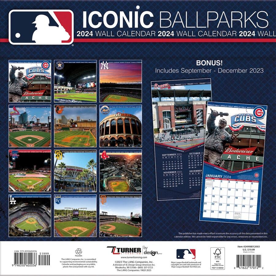 MLB カレンダー 2024 Iconic Ballparks 壁掛け Wall Calendar Turner プロ野球メジャーリーグ