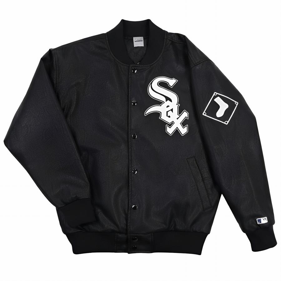 MLB ホワイトソックス ジャケット ALL PU Jacket Fanatics ブラック