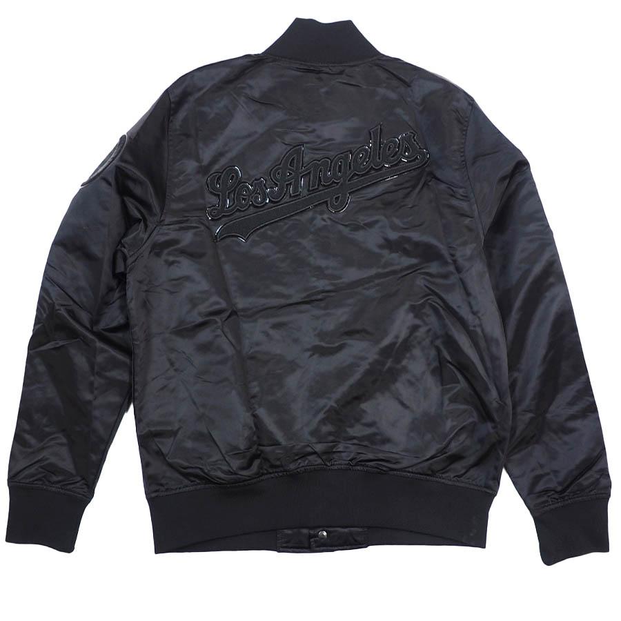 MLB ドジャース ジャケット 2601 - MEN'S SATIN JACKET (All Black) Pro Standard プロスタンダード All Black｜mlbshop｜02