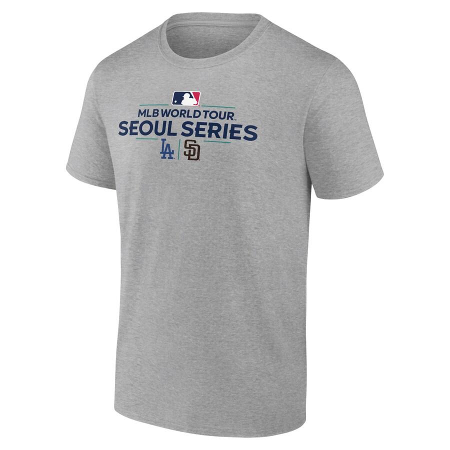 MLB ドジャース パドレス Tシャツ 2024 MLB World Tour ソウルシリーズ Matchup T-Shirt Fanatics Branded ヘザーグレー｜mlbshop｜02