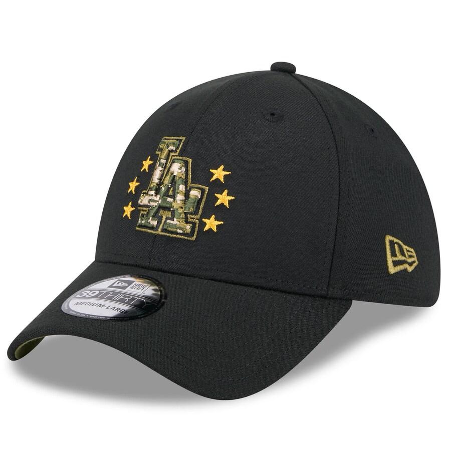 MLB ドジャース キャップ 【海外版】 2024 アームドフォースデー 39THIRTY Flex Hat ニューエラ/New Era ブラック｜mlbshop｜03