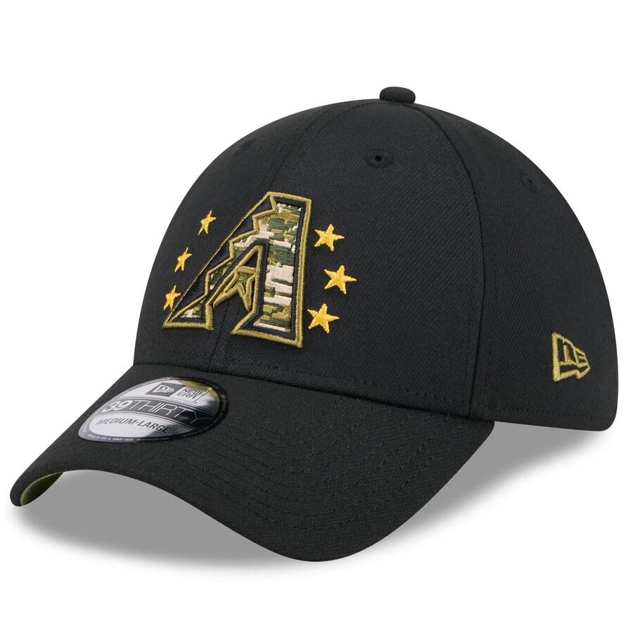 MLB ダイヤモンドバックス キャップ 【海外版】 2024 アームドフォースデー 39THIRTY Flex Hat ニューエラ/New Era ブラック｜mlbshop｜03