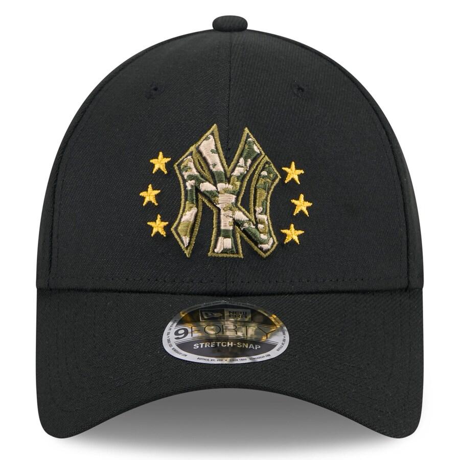 MLB ヤンキース キャップ 【海外版】 2024 アームドフォースデー 9FORTY Adjustable Hat ニューエラ/New Era ブラック｜mlbshop｜02