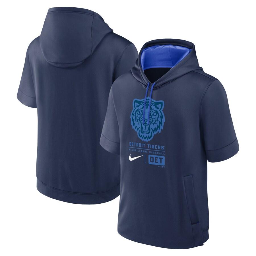 MLB タイガース パーカー 2024 シティーコネクト Short Sleeve Pullover Hoodie ナイキ/Nike ネイビー
