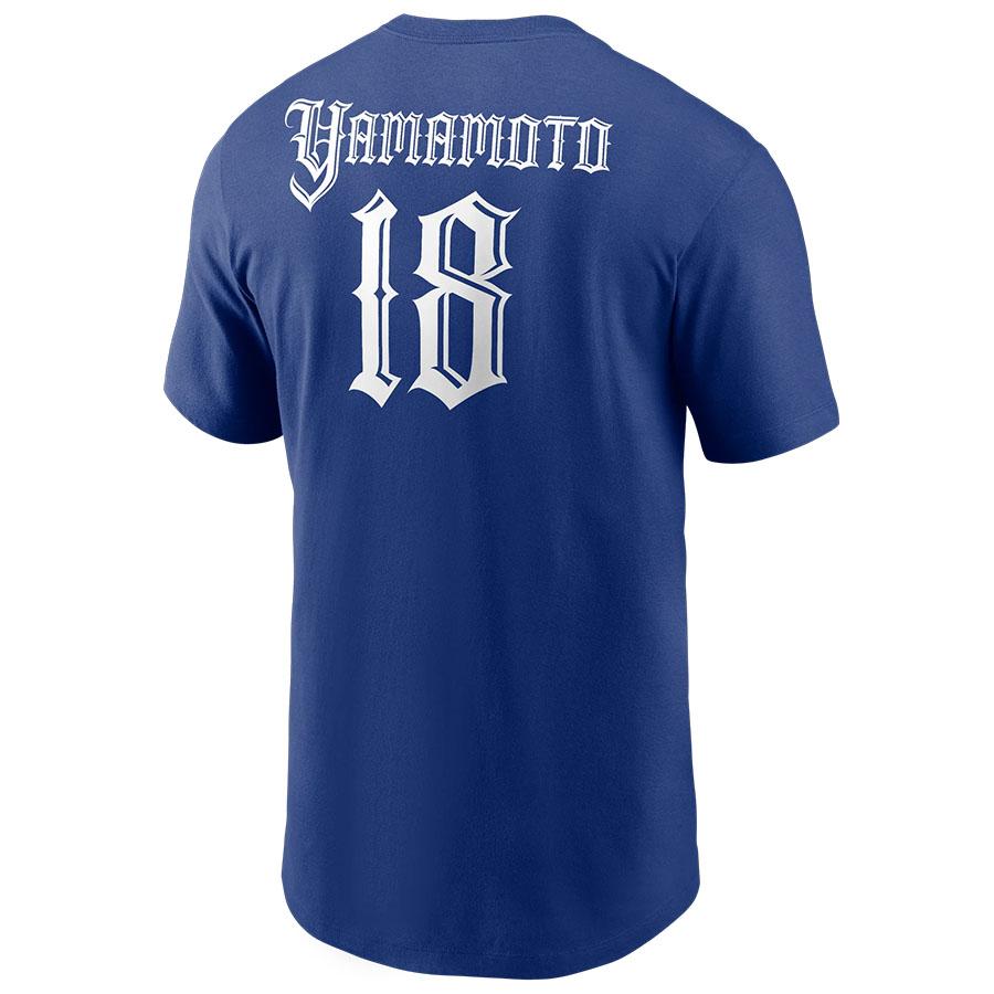 NIKE MLB 山本由伸 ドジャース Tシャツ Mr.カートゥーン ネーム NIKE MLB 山本由伸 ドジャース Tシャツ Mr.カートゥーン ネーム