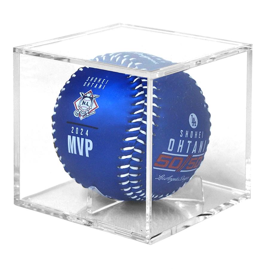 MLB 大谷翔平 ドジャース ボール 【クリアケース付属】50/50達成・WS優勝・MVP 2024シーズン記念 Rawlings ブルー クリスマス 2512mblの画像