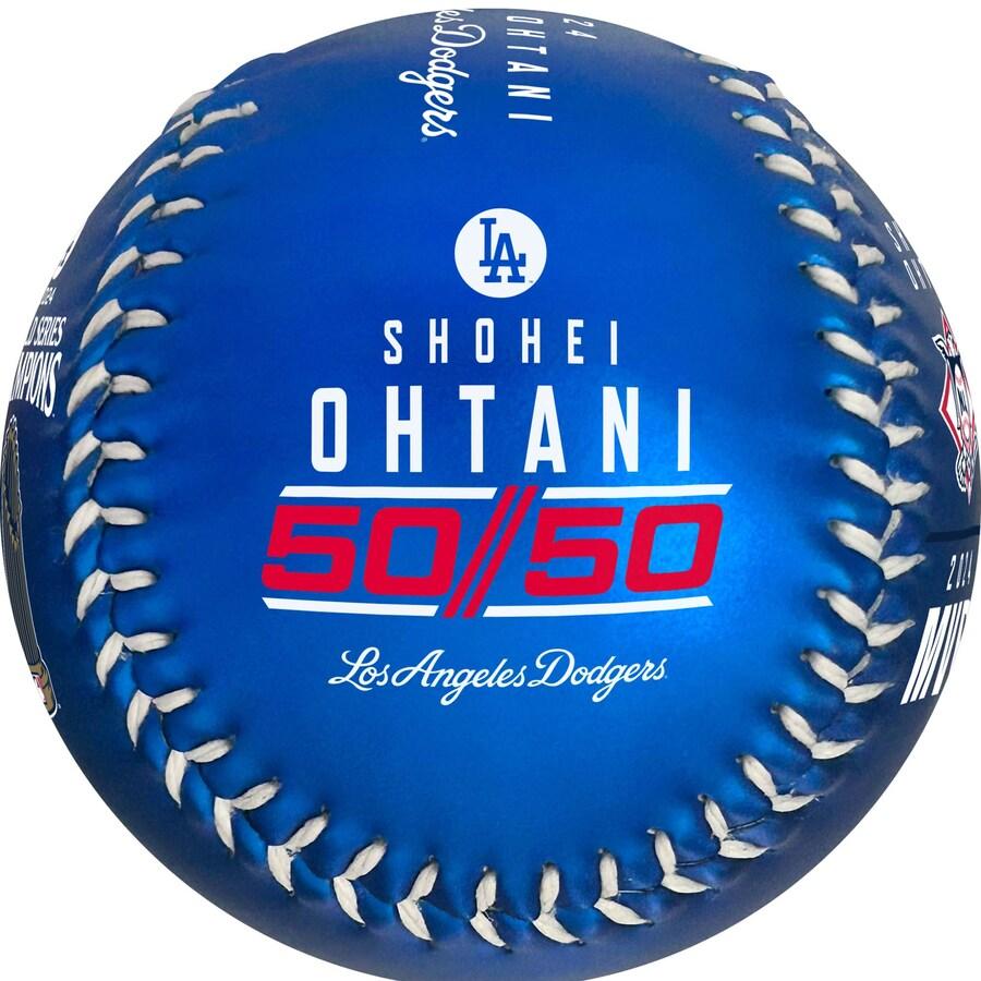 MLB 大谷翔平 ドジャース ボール 【クリアケース付属】50/50達成・WS優勝・MVP 2024シーズン記念 Rawlings ブルー クリスマス 2512mblの画像